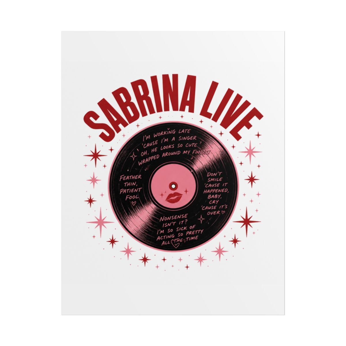 Sabrina Carpenter "SABRINA LIVE" Poster - alternate angle 1, merchandise