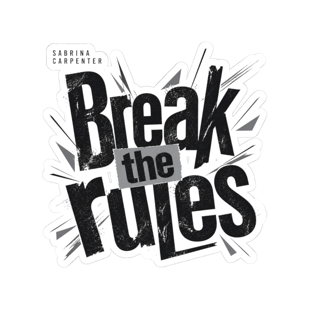 Sabrina Carpenter "Break the rules" Sticker - alternate angle 2, merchandise