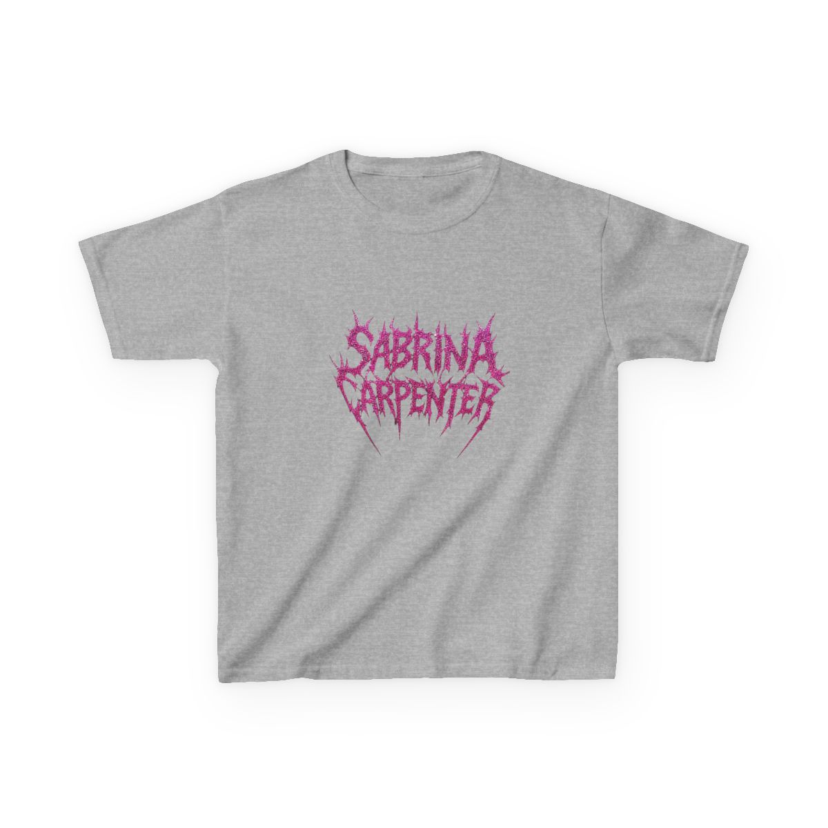 Sabrina Carpenter Death Metal Logo Pink Glitter Style Kids T-Shirt