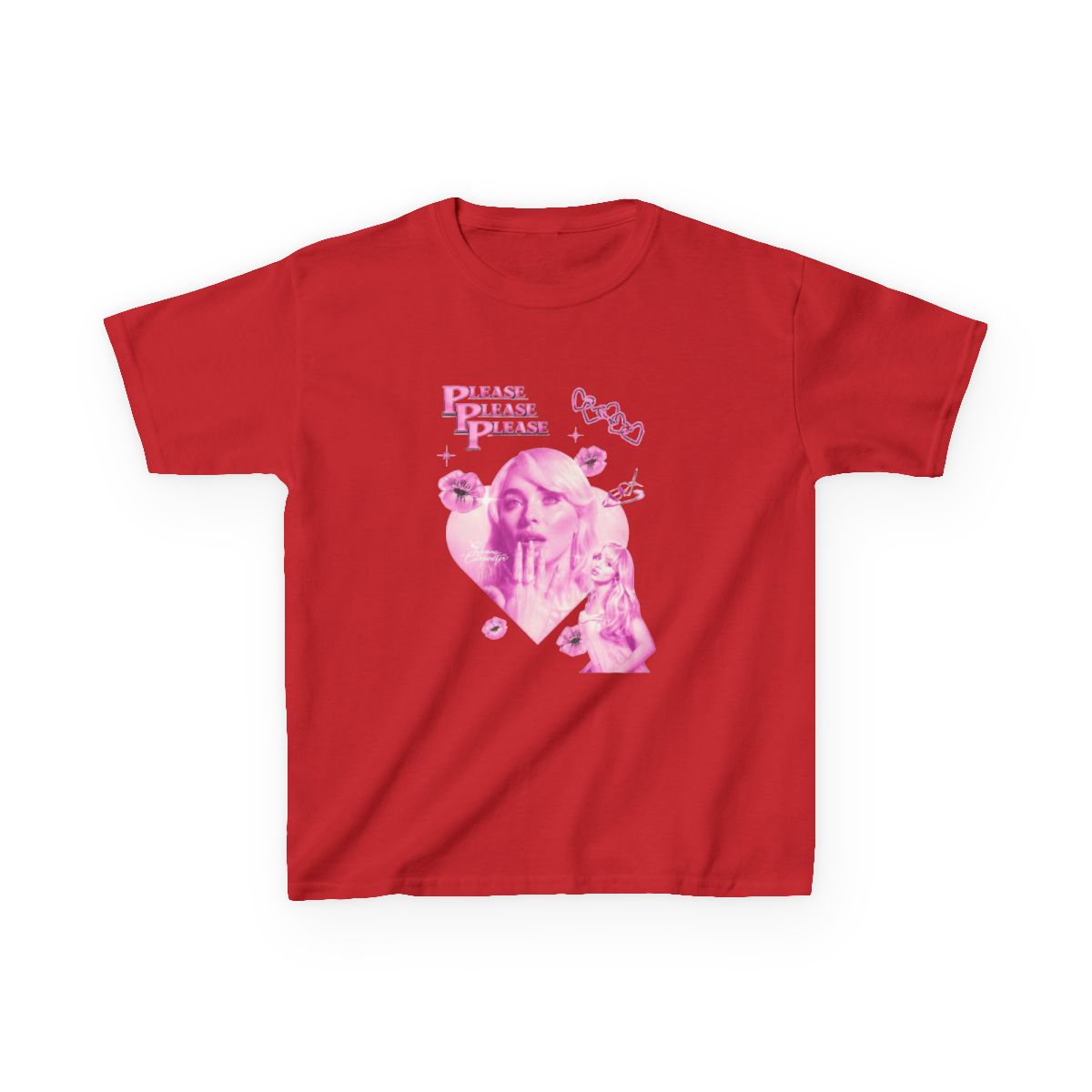 Sabrina Carpenter Please Please Please Vintage Collage Kids T-Shirt - alternate angle 5, merchandise
