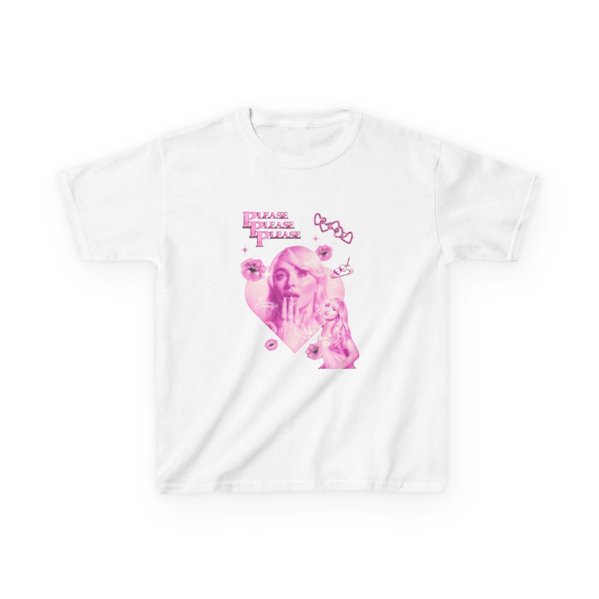 Sabrina Carpenter Please Please Please Vintage Collage Kids T-Shirt