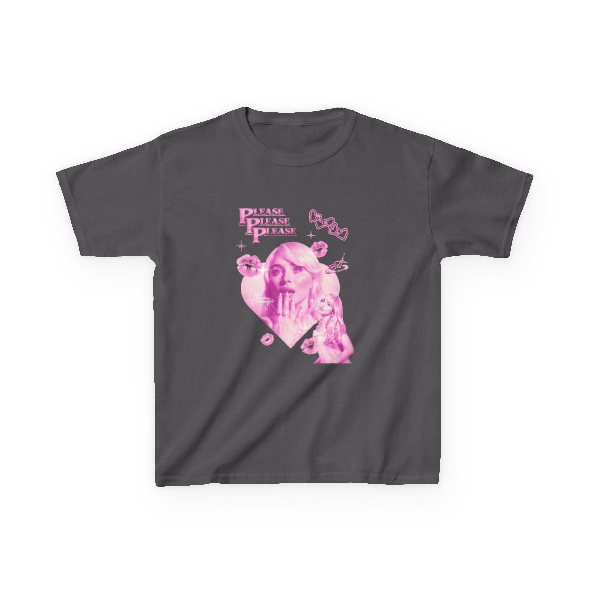 Sabrina Carpenter Please Please Please Vintage Collage Kids T-Shirt - alternate angle 4, merchandise