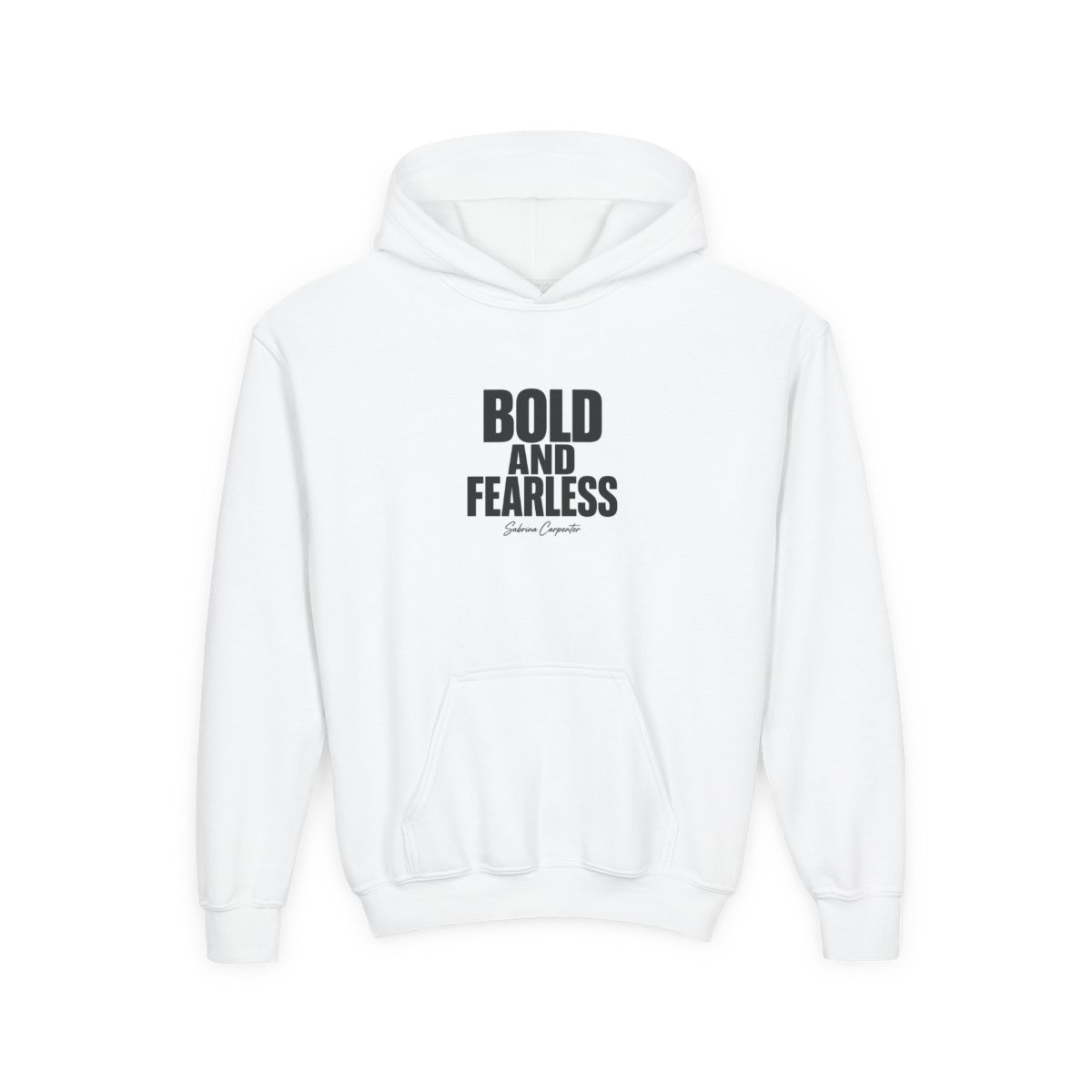 Sabrina Carpenter "Bold and Fearless" Kids Hoodie - alternate angle 2, merchandise