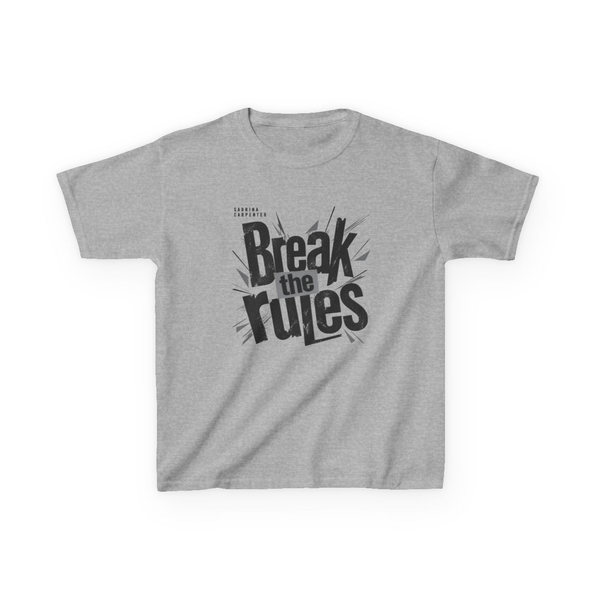 Sabrina Carpenter "Break the rules" Unisex Kids Tee - alternate angle 2, merchandise