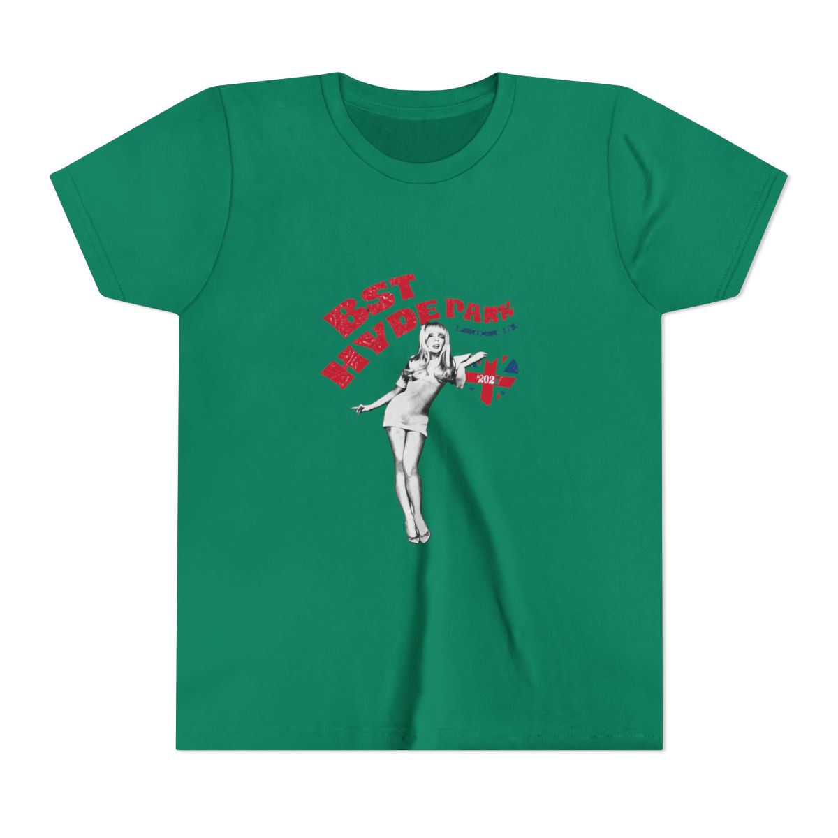 Sabrina Carpenter BST Hyde Park London Tour 2025 Kids T Shirt - alternate angle 2, merchandise