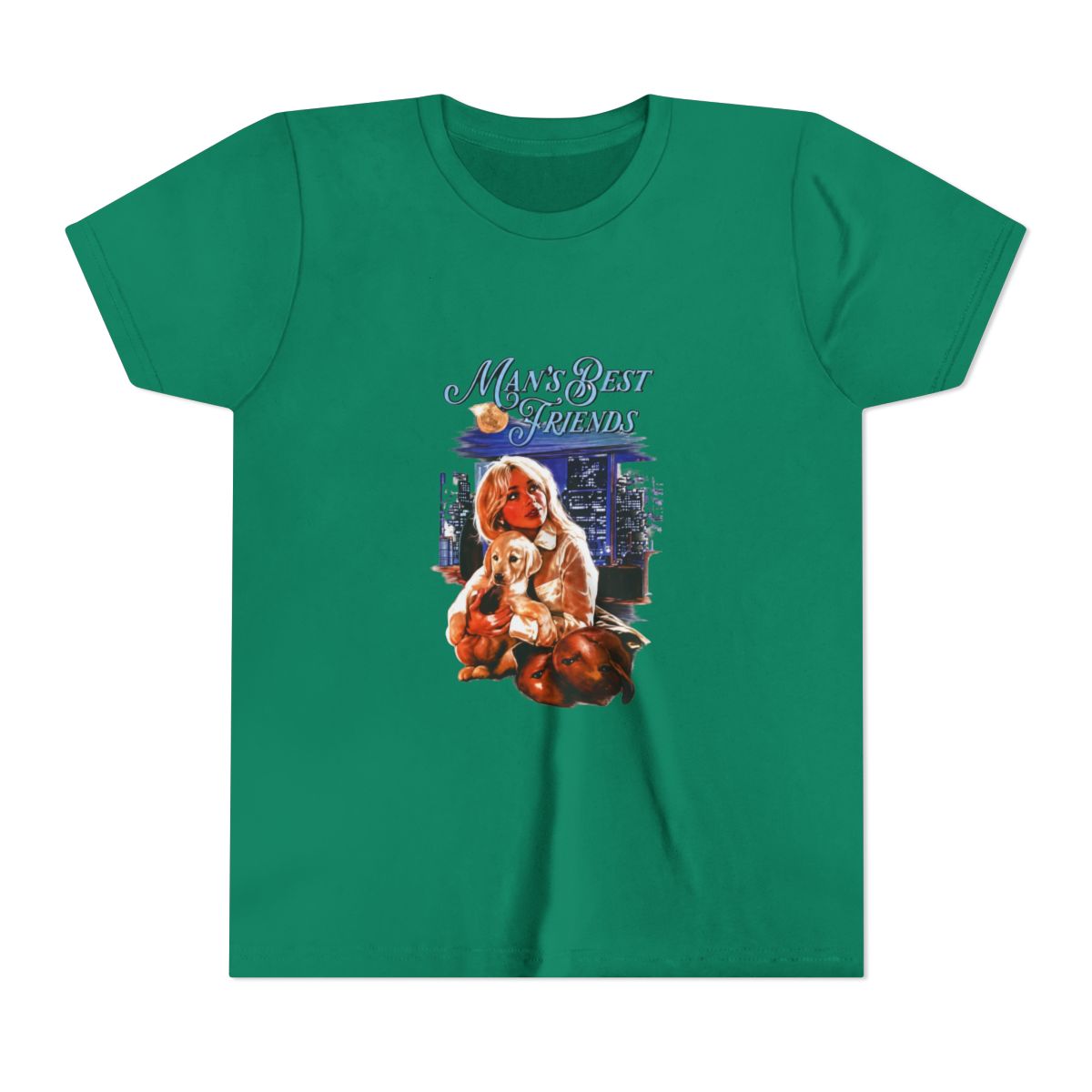 Sabrina Carpenter Mans Best Friends Vintage Movie Poster Kids T Shirt - alternate angle 2, merchandise